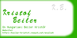 kristof beiler business card